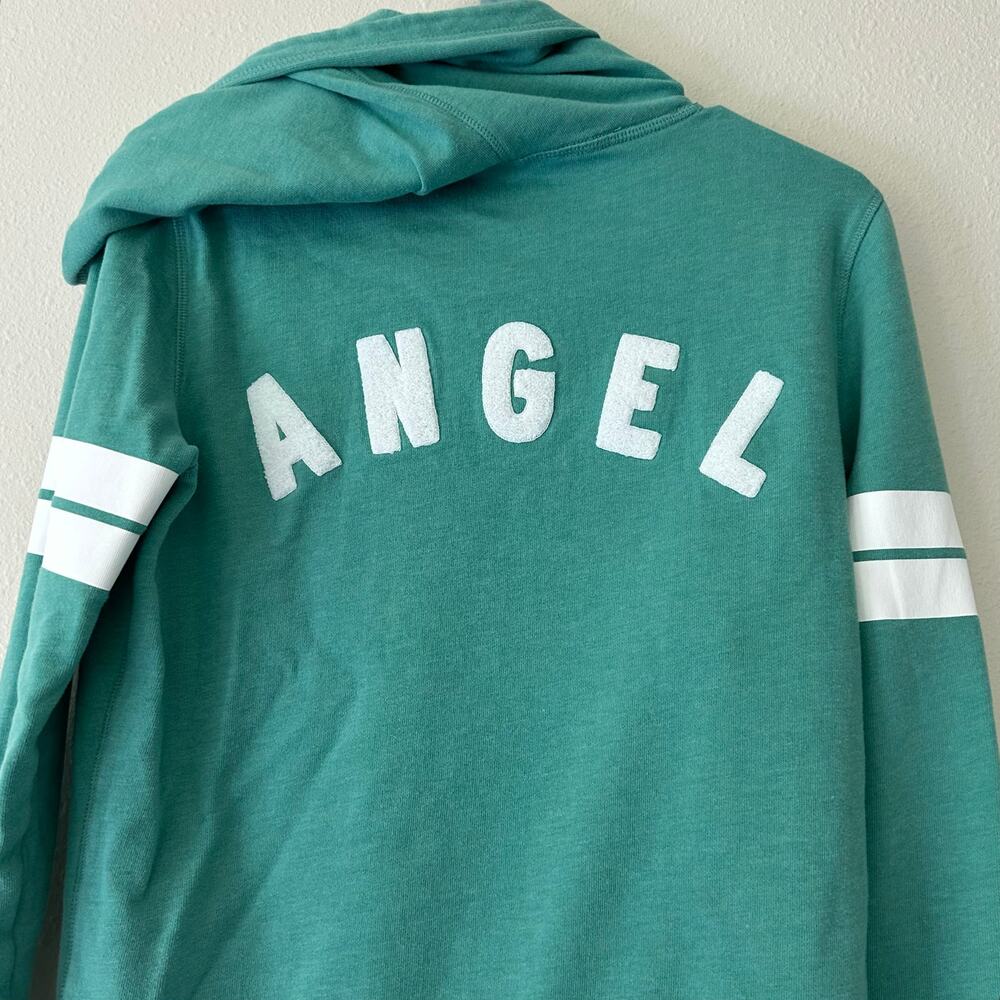 Victoria’s Secret full zip hoodie Angel spell out on back Varsity lounge prep XS